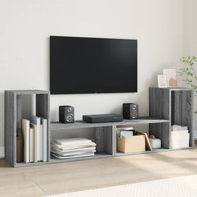 Vidaxl tv-meubelen 2 st 75x30x50 cm bewerkt hout grijs sonoma eiken