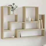 Vidaxl wandschap 96x12x64 cm bewerkt hout sonoma eikenkleurig