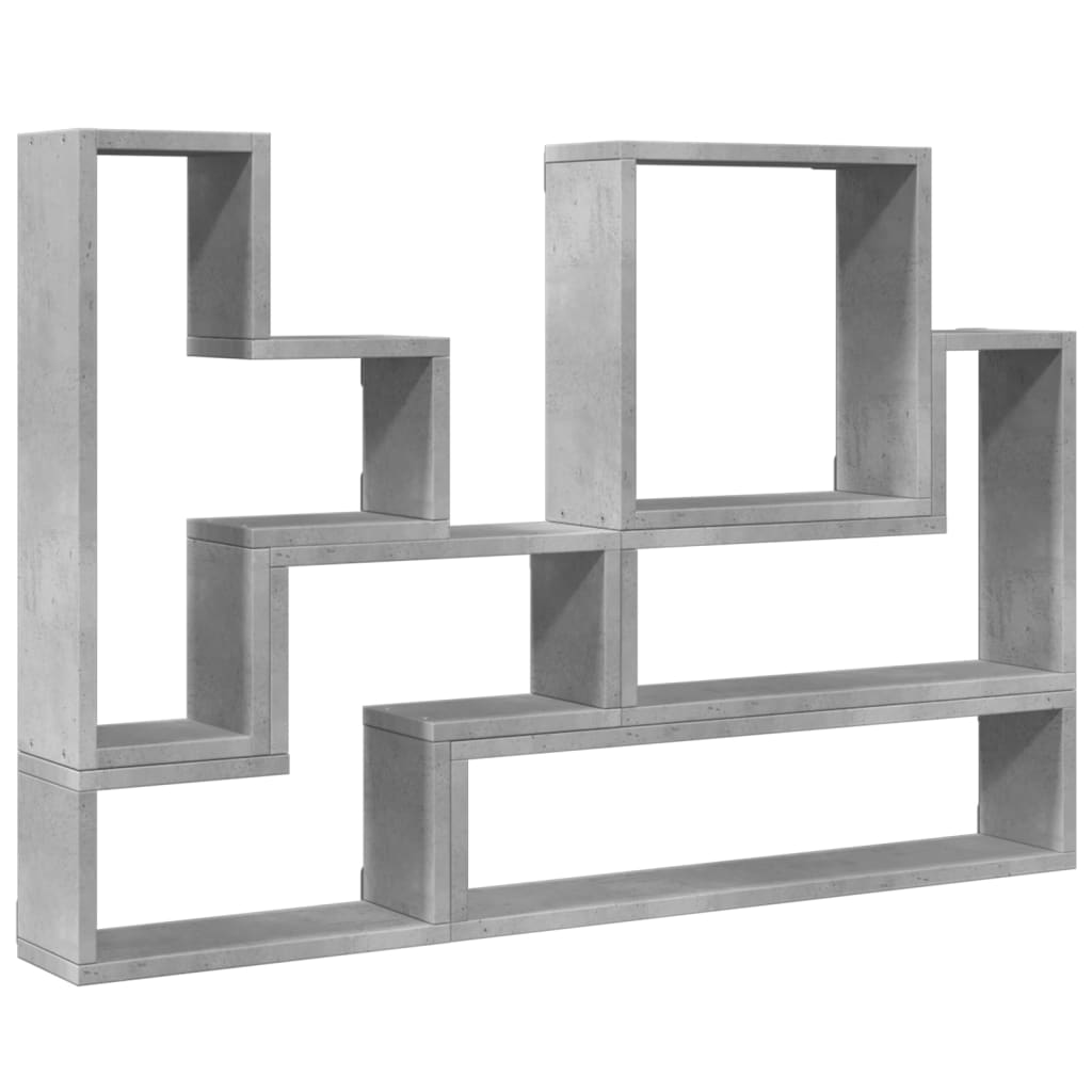 Vidaxl wandschap 96x12x64 cm bewerkt hout grijs sonoma eikenkleurig