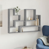 Vidaxl wandschap 96x12x64 cm bewerkt hout grijs sonoma eikenkleurig