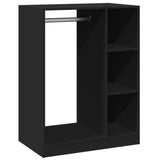 VidaXL Kleiderschrank 77x48x102 cm, lackiertes Holz schwarz