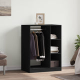VidaXL Kleiderschrank 77x48x102 cm, lackiertes Holz schwarz