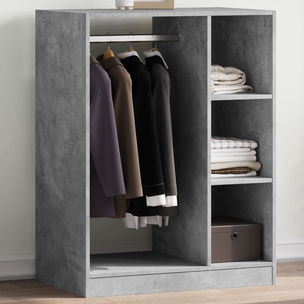 Vidaxxl Kleiderschrank 77x48x102 cm Holzwerkstoff betongrau