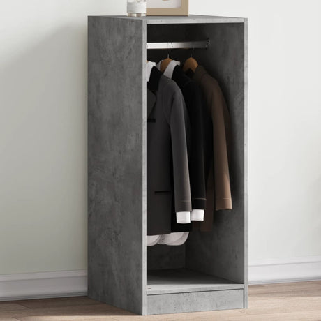 Vidaxxl Kleiderschrank 48x41x102 cm Holzwerkstoff Betongrau