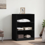 VidaXL Kleiderschrank 77x48x102 cm, fertiges Holz, schwarz