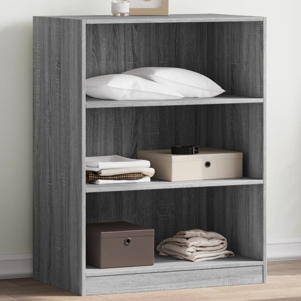 VidaXL Kleiderschrank 77 x 48 x 102 cm, Holzwerkstoff, Sonoma-Eiche, grau