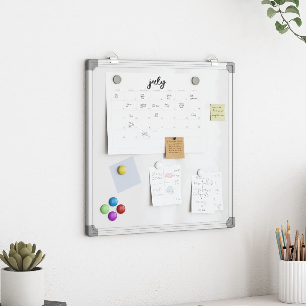 Vidaxx Whiteboard magnetisch 40x40x1,7 cm Aluminium