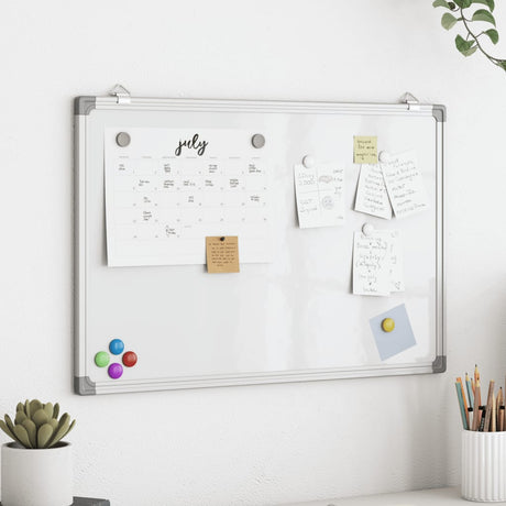 Vidaxx Whiteboard magnetisch 60x40x1,7 cm Aluminium