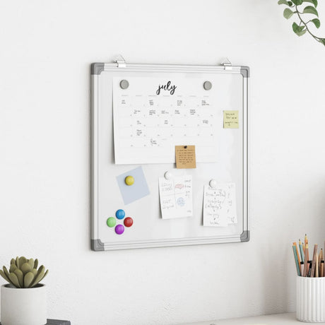 Vidaxx Whiteboard magnetisch 60x60x1,7 cm Aluminium