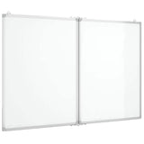 Vidaxx magnetisches faltbares Whiteboard 100x80x1,7 cm Aluminium