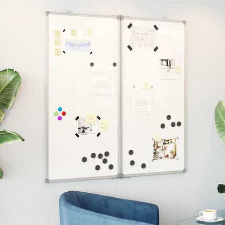 Vidaxx magnetisches faltbares Whiteboard 100x100x1,7 cm Aluminium