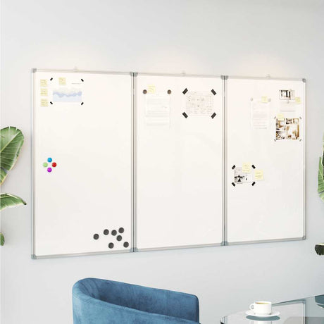 Vidaxx magnetisches faltbares Whiteboard 120x100x1,7 cm Aluminium