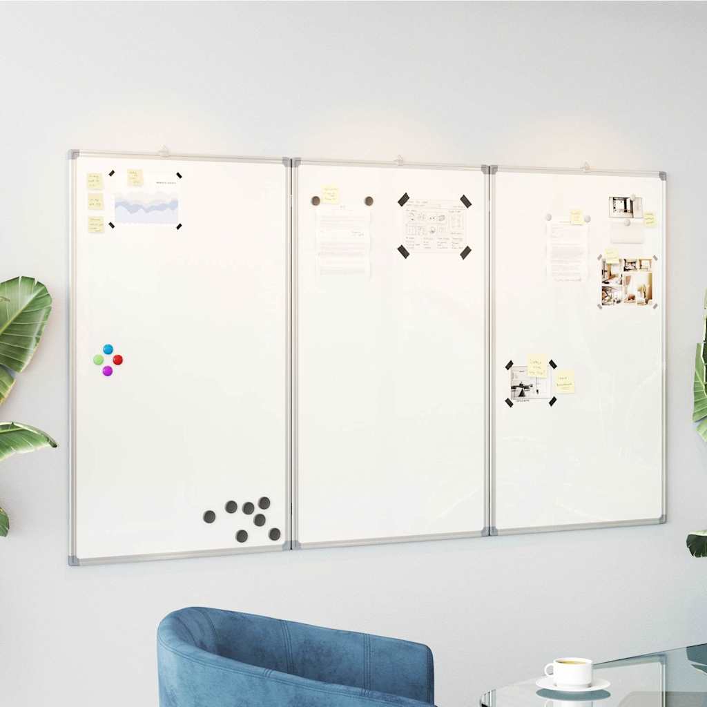 Vidaxx magnetisches faltbares Whiteboard 150x100x1,7 cm Aluminium