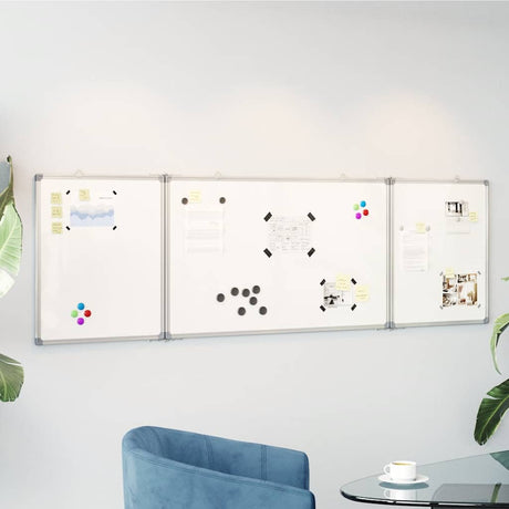 Vidaxx magnetisches faltbares Whiteboard 160x50x1,7 cm Aluminium