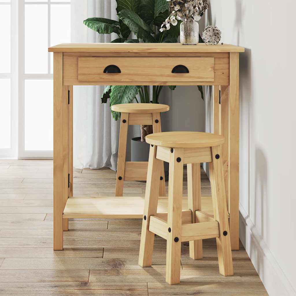 Vidaxl 3-delige barset massief grenenhout