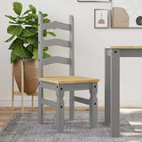 Vidaxl eetkamerstoelen 2 st corona 42x47x107 cm grenenhout grijs