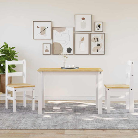 Vidaxl eetkamerstoelen 2 st panama 40x46x90 cm grenenhout wit