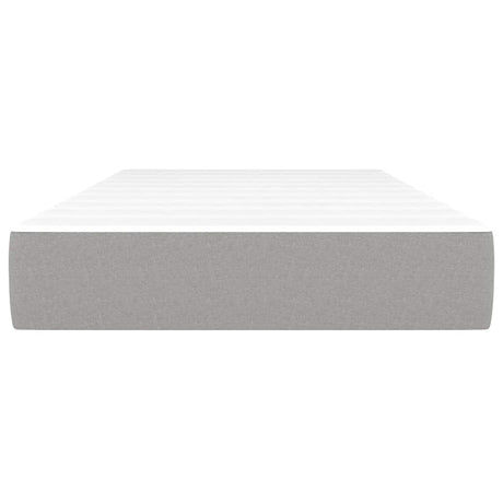 Vidaxl pocketveringmatras medium 120x190x20 cm stof lichtgrijs