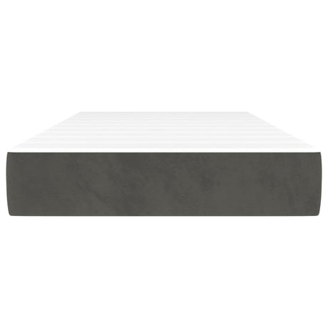 Vidaxl pocketveringmatras medium 120x190x20 cm fluweel donkergrijs