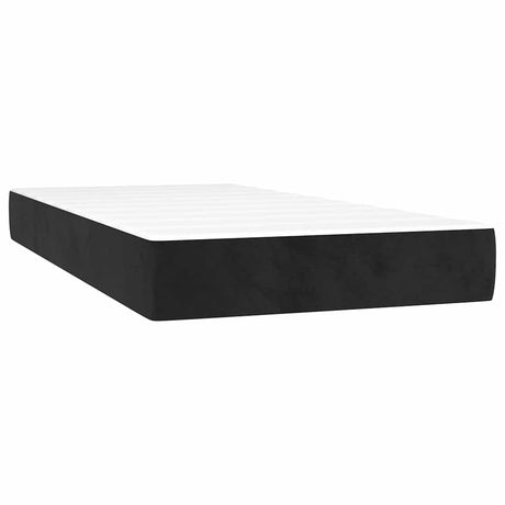 Vidaxl pocketveringmatras medium 120x190x20 cm fluweel zwart