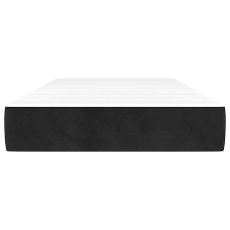 Vidaxl pocketveringmatras medium 120x190x20 cm fluweel zwart