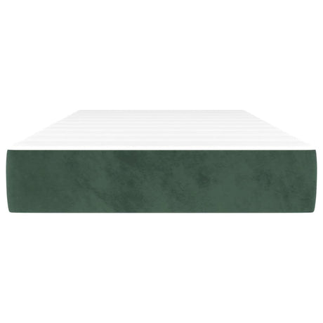 Vidaxl pocketveringmatras medium 120x190x20 cm fluweel donkergroen