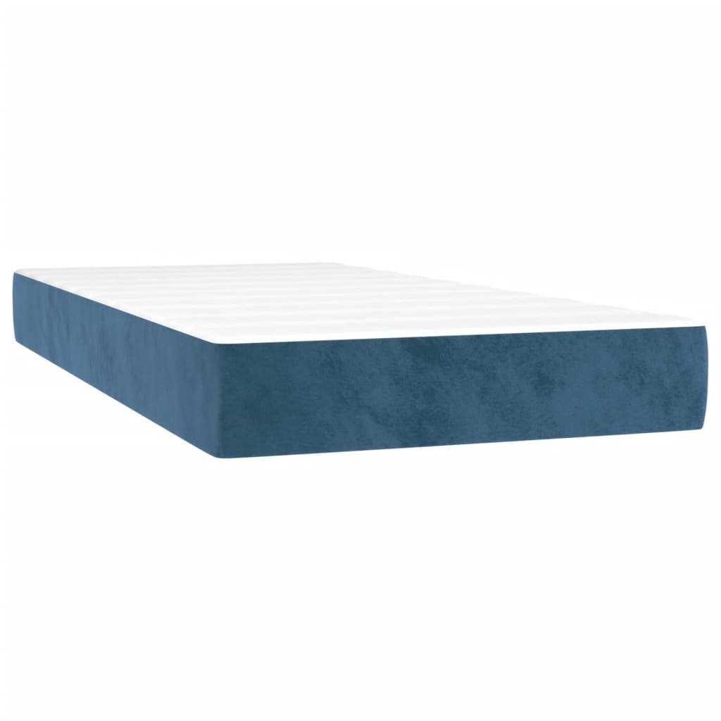 Vidaxl pocketveringmatras medium 120x190x20 cm fluweel donkerblauw