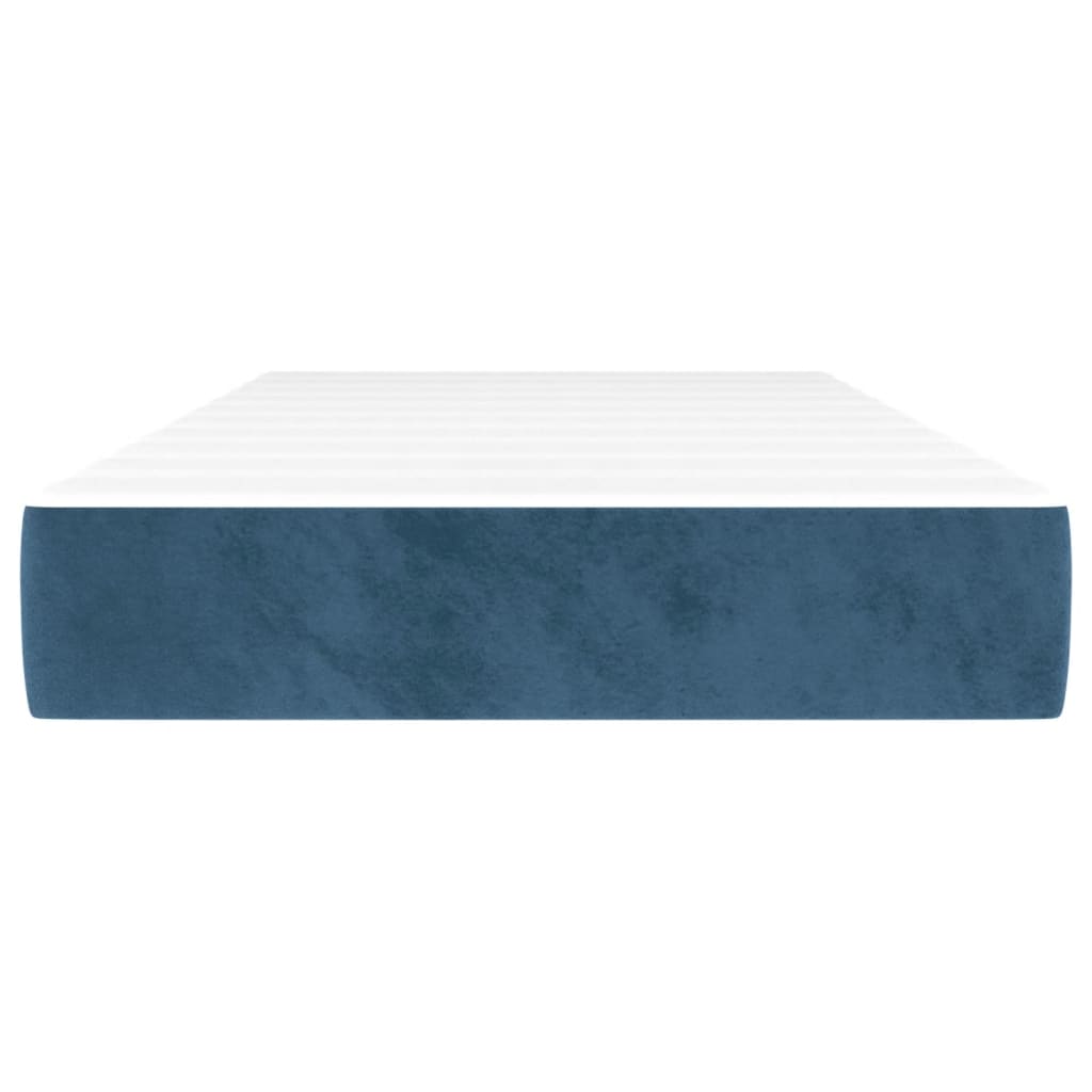 Vidaxl pocketveringmatras medium 120x190x20 cm fluweel donkerblauw