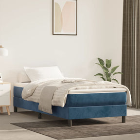 Vidaxl pocketveringmatras medium 120x190x20 cm fluweel donkerblauw