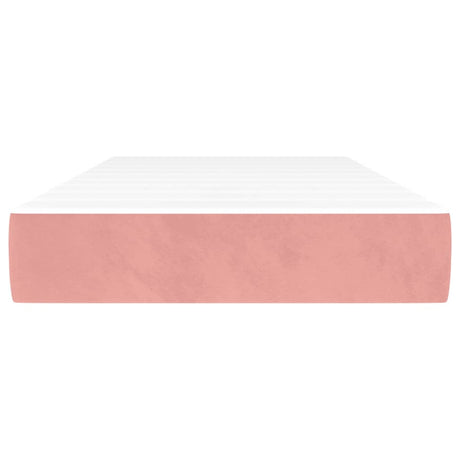 Vidaxl pocketveringmatras medium 120x190x20 cm fluweel roze