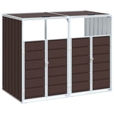 Vidaxx Containeraufbewahrung für 2 Container 144x81x113 cm brauner Stahl