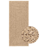 VidaXL-Teppich Zizur für drinnen und draußen, 80 x 200 cm, Jute-Optik