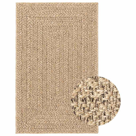 VidaXL-Teppich Zizur für drinnen und draußen, 240 x 340 cm, Jute-Optik