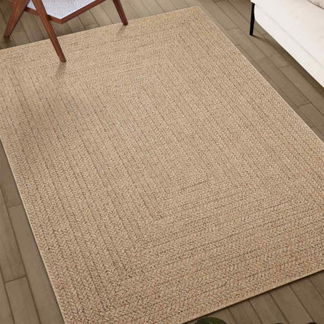 VidaXL-Teppich Zizur für drinnen und draußen, 240 x 340 cm, Jute-Optik