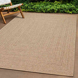 VidaXL-Teppich Zizur für drinnen und draußen, 240 x 340 cm, Jute-Optik