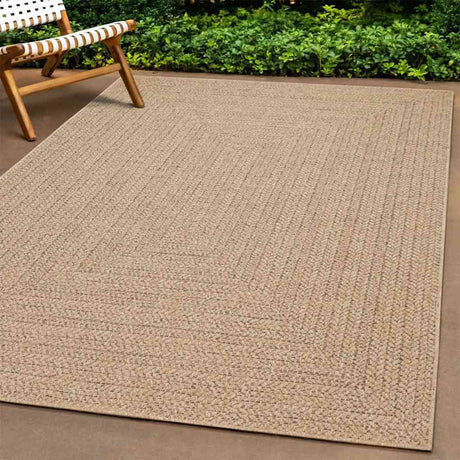 VidaXL-Teppich Zizur für drinnen und draußen, 240 x 340 cm, Jute-Optik
