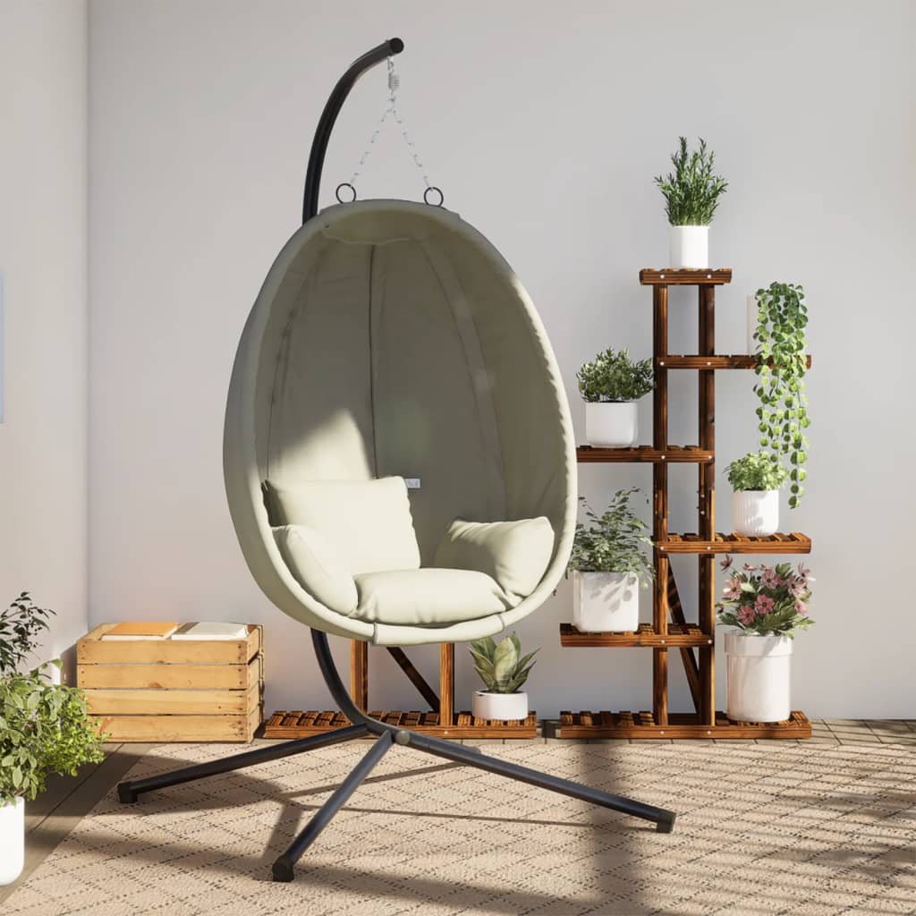 VidaXL Hängesessel mit Standardstoff und Stahlbeige