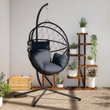 Vidaxl-Hängesessel mit Standard-Rattan und anthrazitfarbenem Stahl