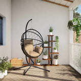 VidaXL Hängesessel mit Standard-Rattan und Stahl Taupe