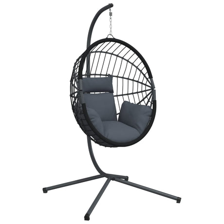 Vidaxl-Hängesessel mit Standard-Rattan und anthrazitfarbenem Stahl