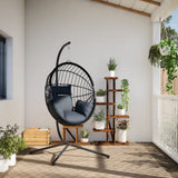 Vidaxl-Hängesessel mit Standard-Rattan und anthrazitfarbenem Stahl