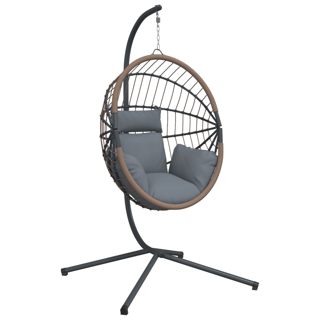 Vidaxx-Hängesessel mit Standard-Rattan und hellgrauem Stahl