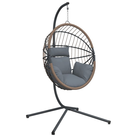 Vidaxx-Hängesessel mit Standard-Rattan und hellgrauem Stahl