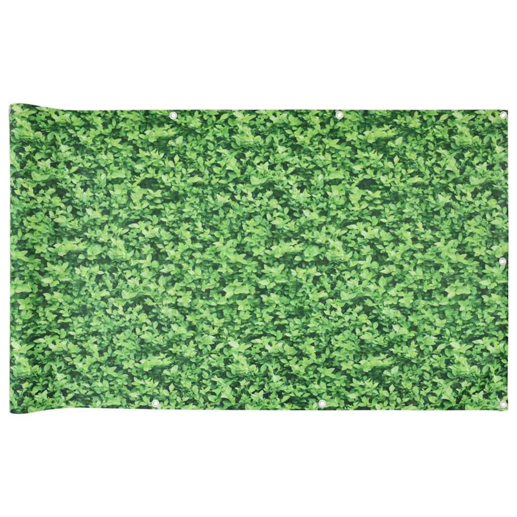 VidaXL Balkonschirm Pflanzenmuster 400x75 cm PVC grün