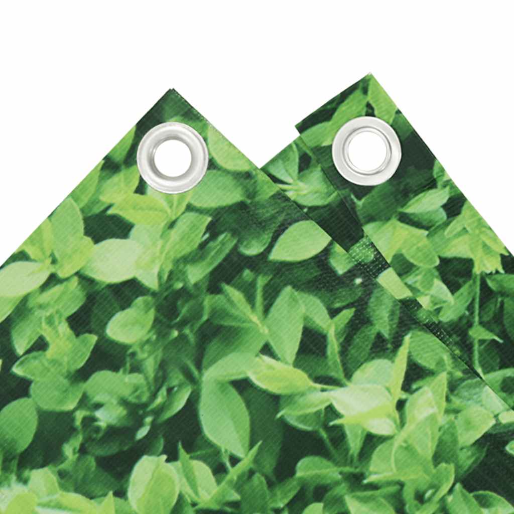VidaXL Balkonschirm Pflanzenmuster 400x75 cm PVC grün