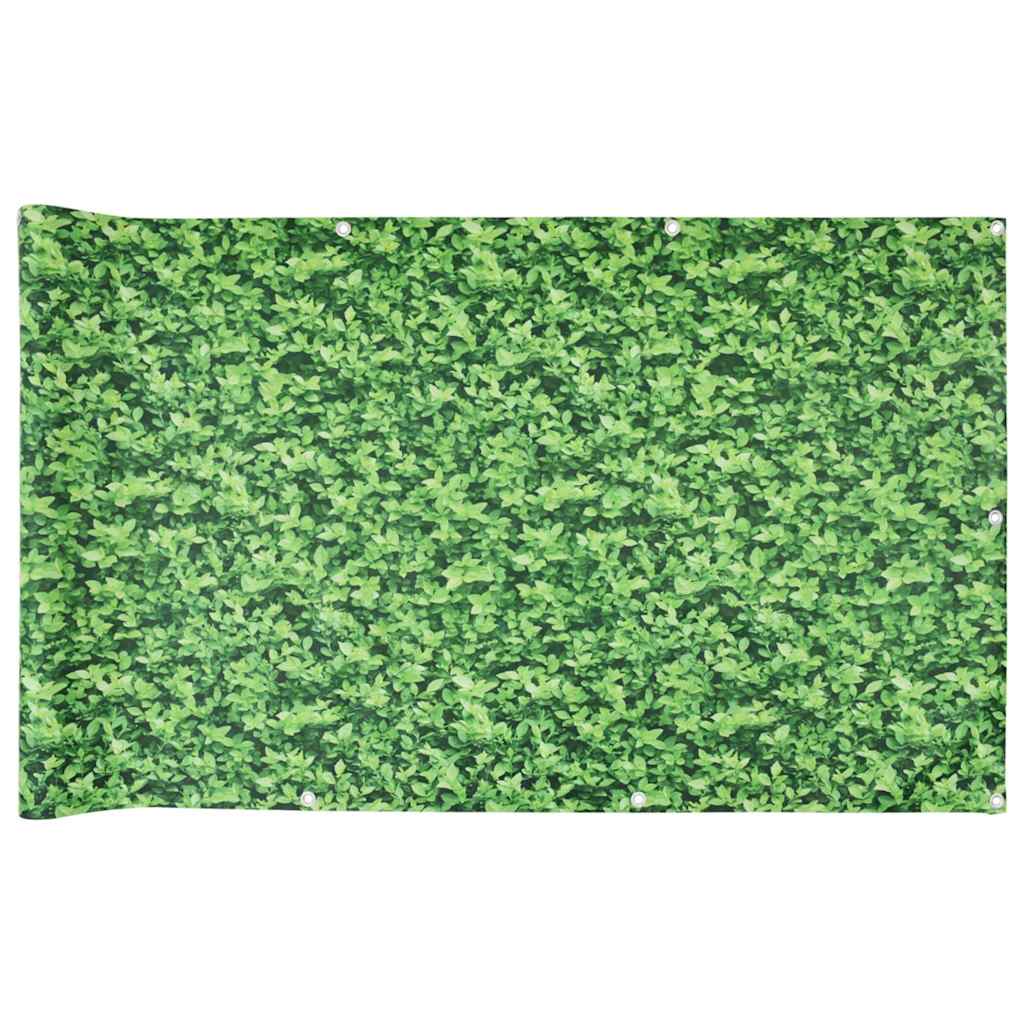 VidaXL Balkonschirm Pflanzenmuster 600x75 cm PVC grün
