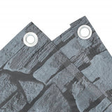 Vidaxx Balkonsichtschutz Steinmuster 300x75 cm PVC grau