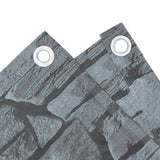 Vidaxx Balkonsichtschutz Steinmuster 600x75 cm PVC grau