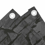 Vidaxx Balkonsichtschutz Steinmuster 1000x75 cm PVC grau