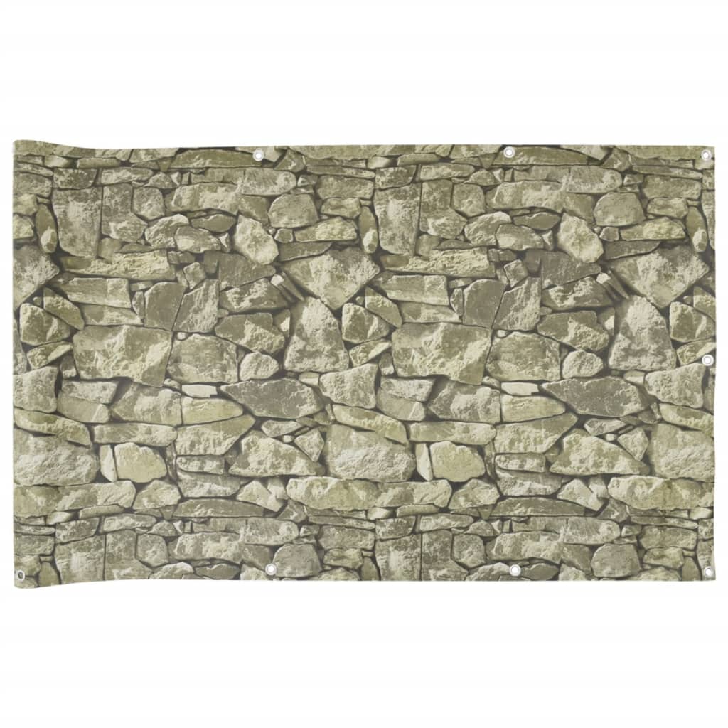 Vidaxx Balkonsichtschutz Steinmuster 500x75 cm PVC